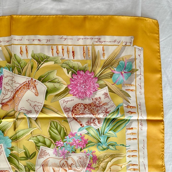 [SOLD] Authentic Salvatore Ferragamo Silk Scarf, Rare Animal Print, EUC - Picture 10 of 14